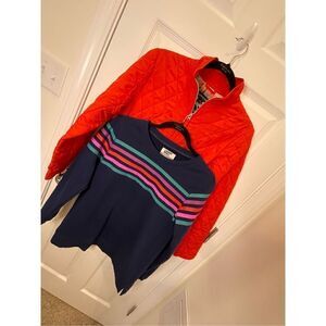 Lands End women’s lot bundle jacket and sweatshirt size small